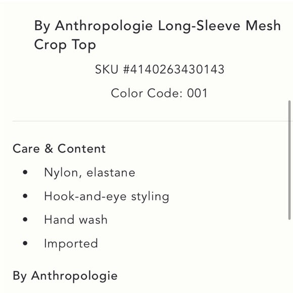 Nwt corset mesh long sleeve crop top - Picture 5 of 6